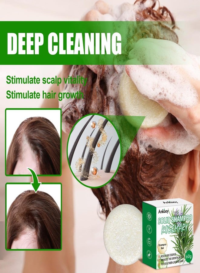 ANKOOY 2 Pack Rosemary Oil Shampoo Bars and Conditioner Set,Bar Shampoo and Conditioner for Men and Women, Strengthens Hair, Thickens Strands, Controls Oil, Supports Scalp Health, Reduces Hair Loss - Image 3